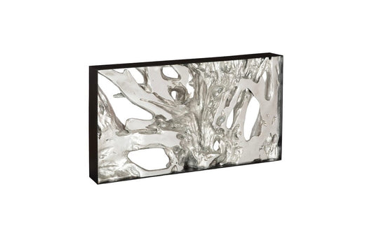 Phillips Collection - Cast Root Metal Framed Console Table, Resin, Silver Leaf, SM - PH119445 view 1