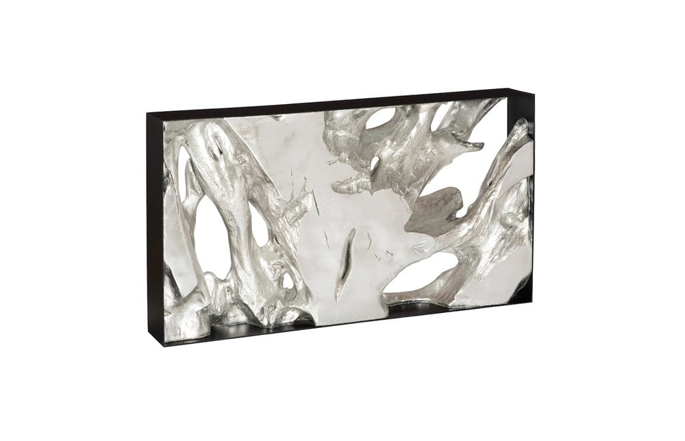 Phillips Collection - Cast Root Metal Framed Console Table, Resin, Silver Leaf, SM - PH119445 view 2