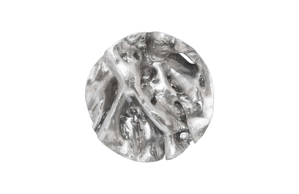 Phillips Collection - Cast Root Wall Tile, Resin, Silver Leaf, Round - PH66567 veiw 1