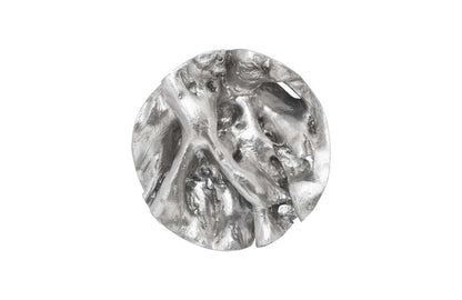Phillips Collection - Cast Root Wall Tile, Resin, Silver Leaf, Round - PH66567 veiw 1