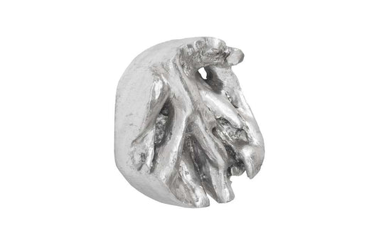 Phillips Collection - Cast Root Wall Tile, Resin, Silver Leaf, Round - PH66567 veiw 2