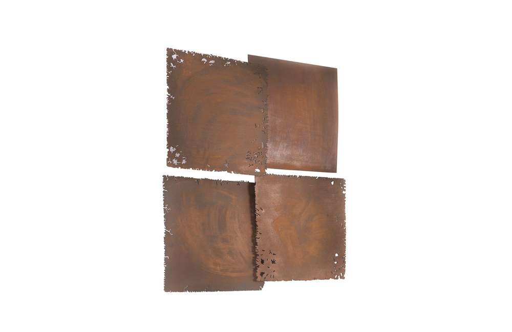 Phillips Collection - Cast Square Oil Drum Wall Tiles, Resin, Rust Finish (Set of 4) - PH59609 veiw 1