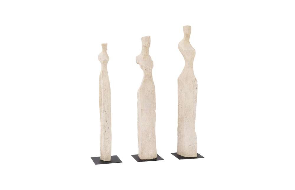 Phillips Collection - Cast Women Sculptures, Roman Stone (Set of 3) - PH106455 veiw 1