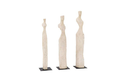 Phillips Collection - Cast Women Sculptures, Roman Stone (Set of 3) - PH106455 veiw 1