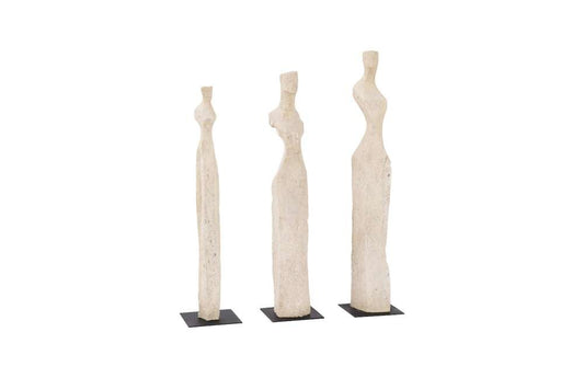 Phillips Collection - Cast Women Sculptures, Roman Stone (Set of 3) - PH106455 veiw 1