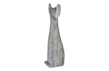 Phillips Collection - Cat Sculpture, Large, Chamcha Wood, Gray Stone Finish - TH97538 view 1