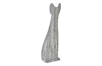 Phillips Collection - Cat Sculpture, Large, Chamcha Wood, Gray Stone Finish - TH97538 view 2