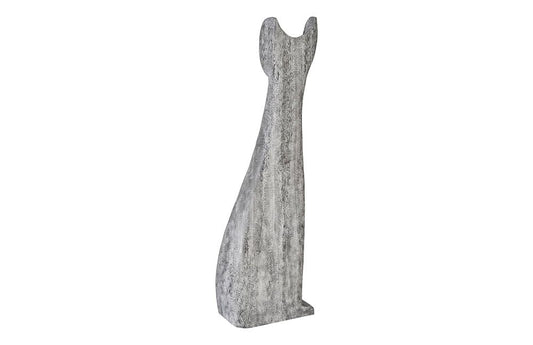 Phillips Collection - Cat Sculpture, Large, Chamcha Wood, Gray Stone Finish - TH97538 view 2