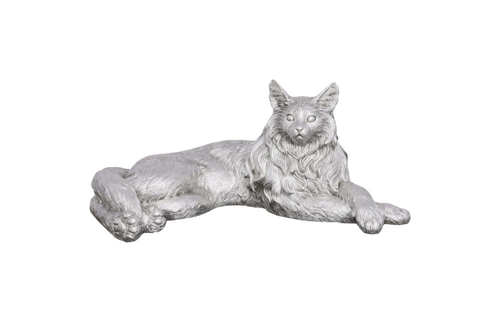 Phillips Collection - Cat Sculpture, Silver Leaf - PH113917 veiw 1
