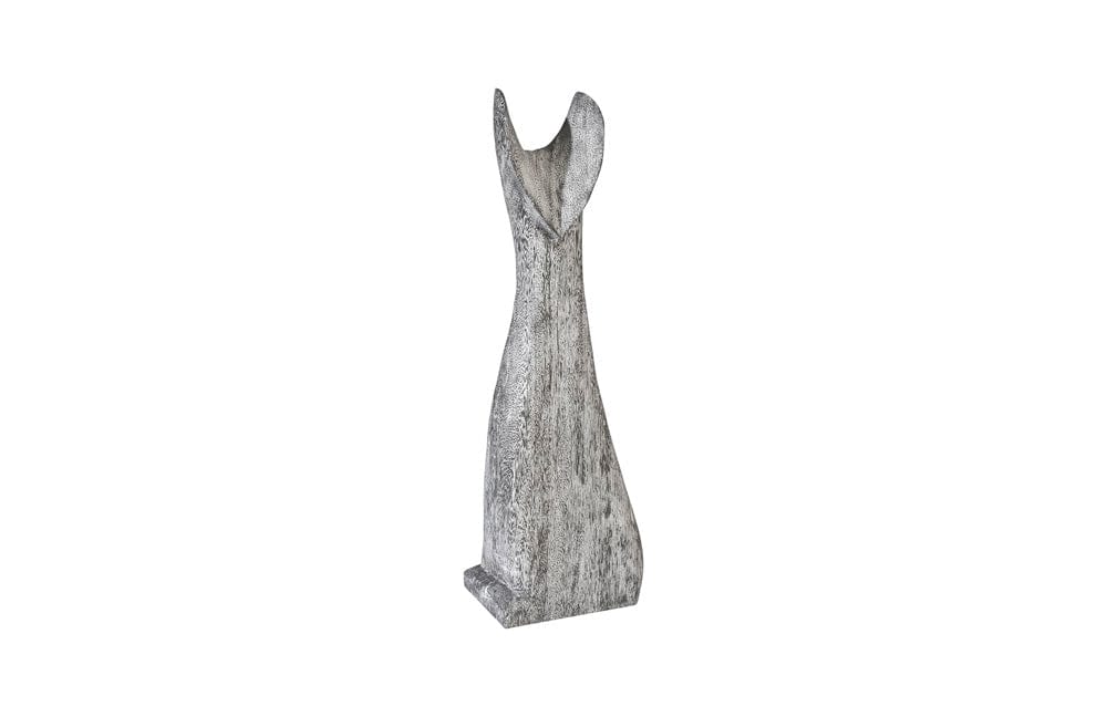 Phillips Collection - Cat Sculpture, Small, Chamcha Wood, Gray Stone Finish - TH97539 view 1