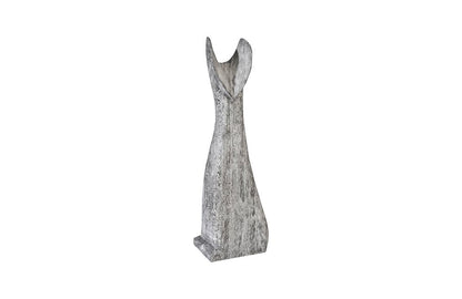 Phillips Collection - Cat Sculpture, Small, Chamcha Wood, Gray Stone Finish - TH97539 view 1