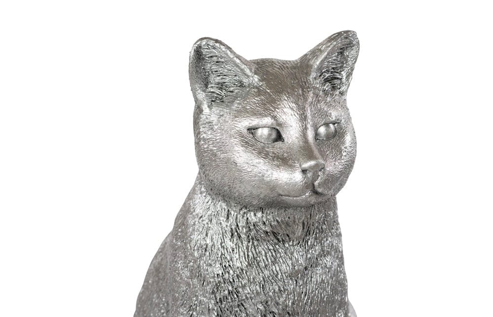 Phillips Collection - Cat Sitting Sculpture, Silver Leaf - PH119102 view 3