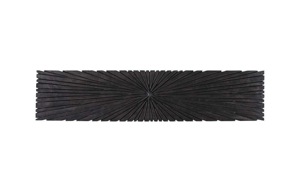 Phillips Collection - Chainsaw Console Table, Burnt Black, Black Iron Cross Base - TH103558 veiw 2