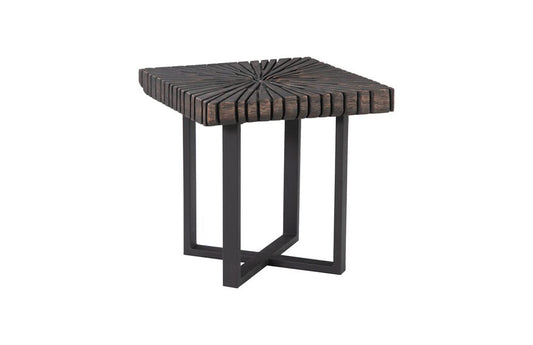 Phillips Collection - Chainsaw Side Table, Burnt Black, Black Iron Cross Base - TH103561 view 1