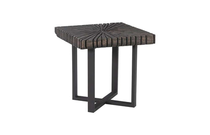 Phillips Collection - Chainsaw Side Table, Burnt Black, Black Iron Cross Base - TH103561 veiw 1