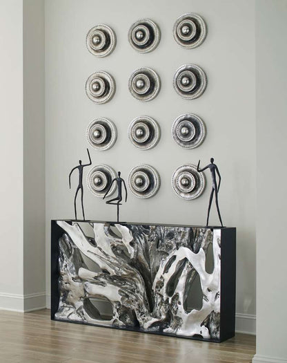 Phillips Collection - Circles Wall Tile, Silver Leaf with Antiquing - PH103388 veiw 4