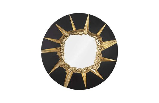 Phillips Collection - Circular Cracked Mirror, Black & Gold - PH104346 veiw 1
