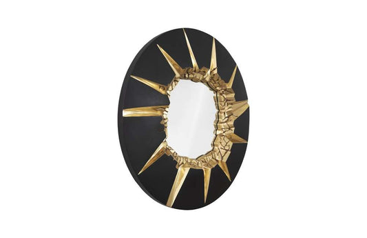 Phillips Collection - Circular Cracked Mirror, Black & Gold - PH104346 veiw 2