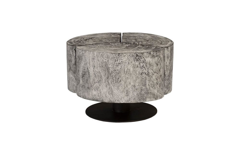Phillips Collection - Clover Coffee Table, Chamcha Wood, Gray Stone Finish, Metal Base - TH93173 view 1