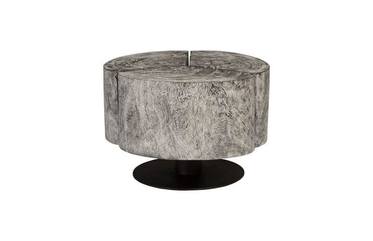 Phillips Collection - Clover Coffee Table, Chamcha Wood, Gray Stone Finish, Metal Base - TH93173 view 1