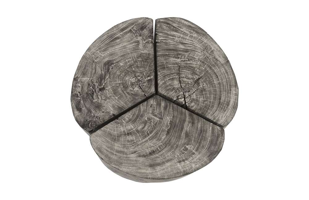 Phillips Collection - Clover Coffee Table, Chamcha Wood, Gray Stone Finish, Metal Base - TH93173 veiw 2