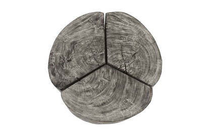 Phillips Collection - Clover Coffee Table, Chamcha Wood, Gray Stone Finish, Metal Base - TH93173 veiw 2
