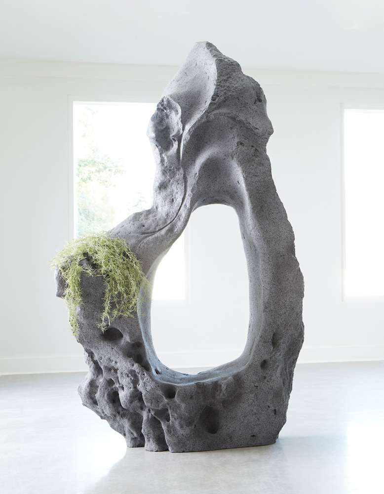 Phillips Collection - Colossal Cast Stone Sculpture, Single Hole, Charcoal Stone - PH104348 veiw 6
