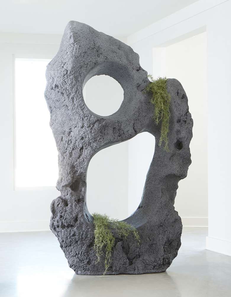 Phillips Collection - Colossal Cast Stone Sculpture, Two Holes, Charcoal Stone - PH104349 veiw 6