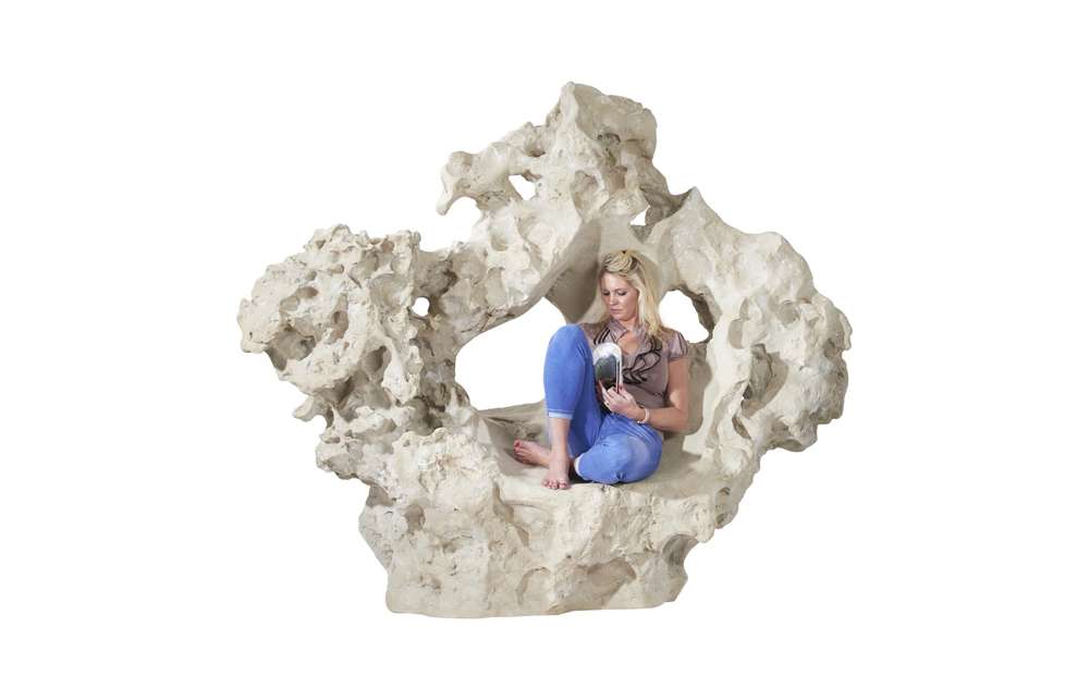 Phillips Collection - Colossal Cast Stone Sculpture with Seat, Roman Stone - PH100740 veiw 5
