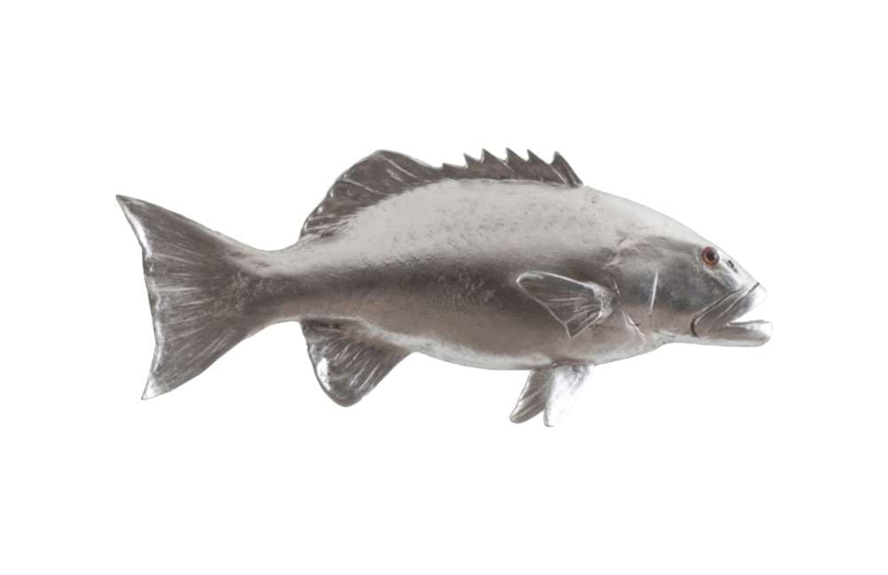 Phillips Collection - Coral Trout Fish Wall Sculpture, Resin, Silver Leaf - PH64543 veiw 1