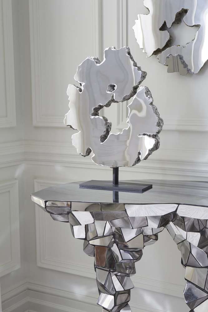 Phillips Collection - Crazy Cut Console, Stainless Steel, Silver - PH67176 veiw 3