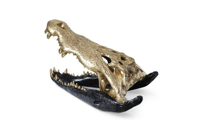 Phillips Collection - Crocodile Skull, Black/Gold Leaf - PH67576 veiw 3