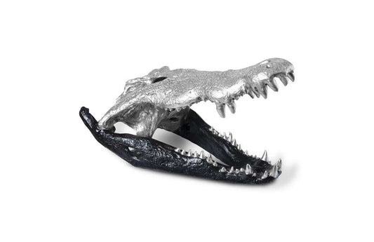 Phillips Collection - Crocodile Skull, Black/Silver Leaf - PH67577 veiw 1