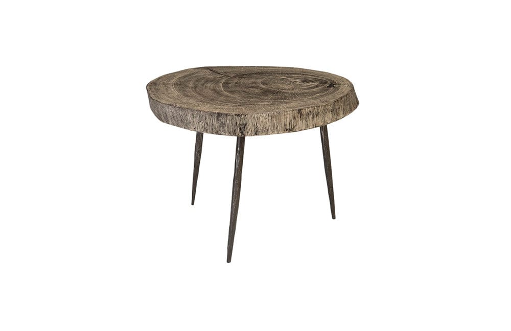 Phillips Collection - Crosscut Side Table, Gray Stone, Forged Legs - TH85174 view 1
