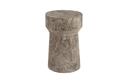 Phillips Collection - Curved Wood Stool, Thick , Gray Stone, Gray Stone - TH96667 view 1