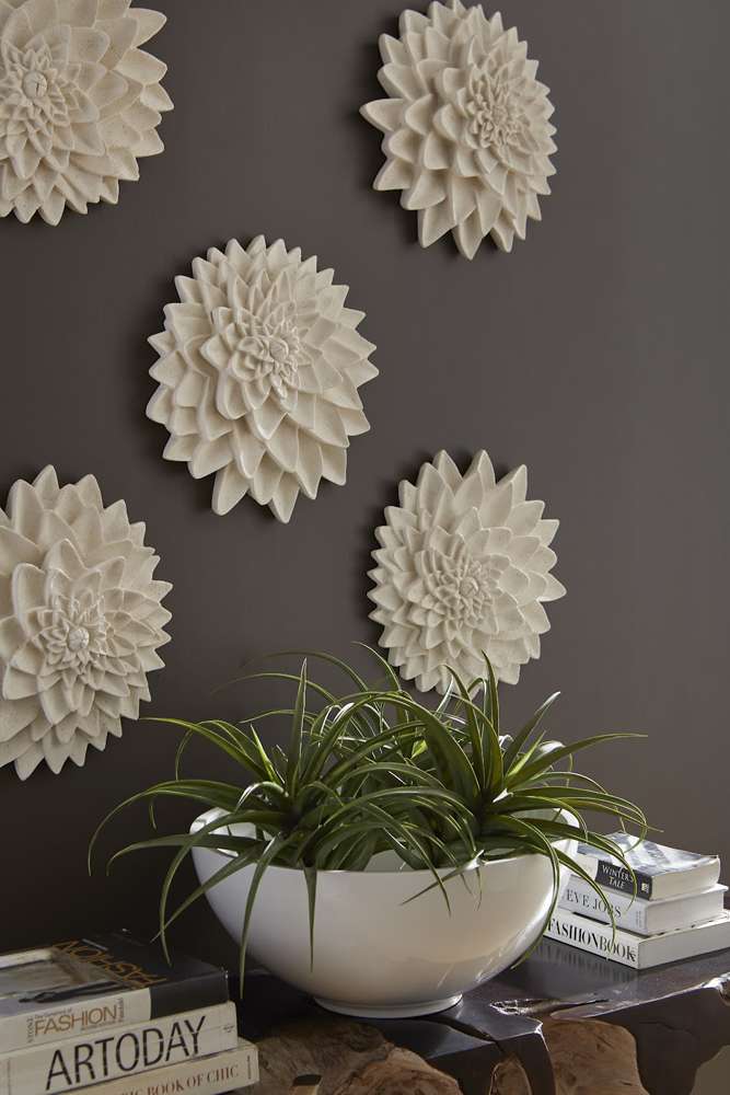 Phillips Collection - Dahlia Flower Wall Art, White Stone - PH104364 veiw 6