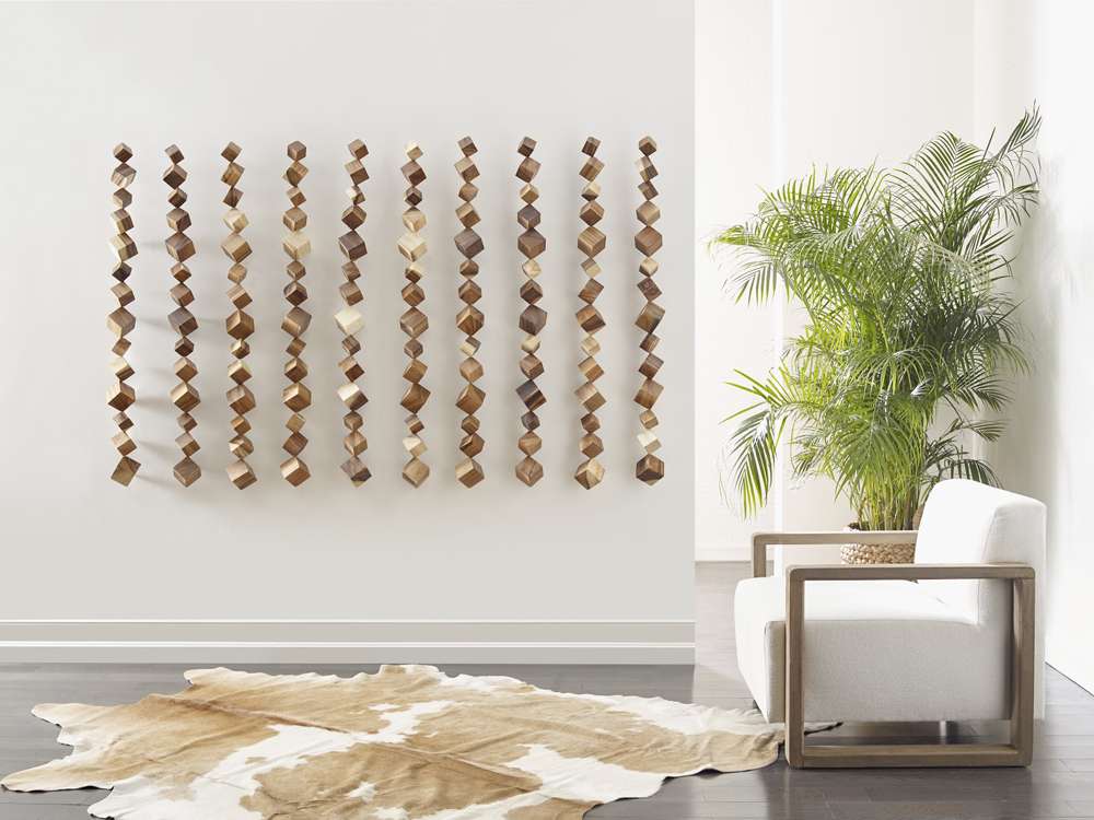 Phillips Collection - Dice Wall Art, Chamcha Wood, Natural - TH84084 veiw 4