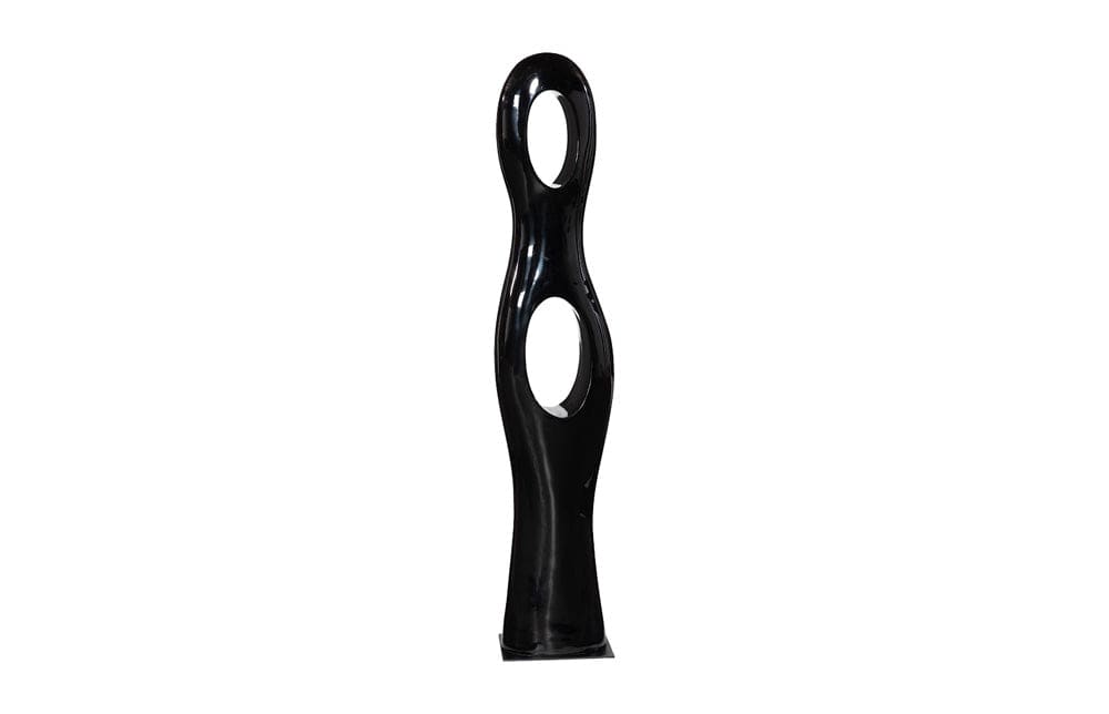 Phillips Collection - Double Circle Sculpture, Gel Coat Black - PH118784 view 2