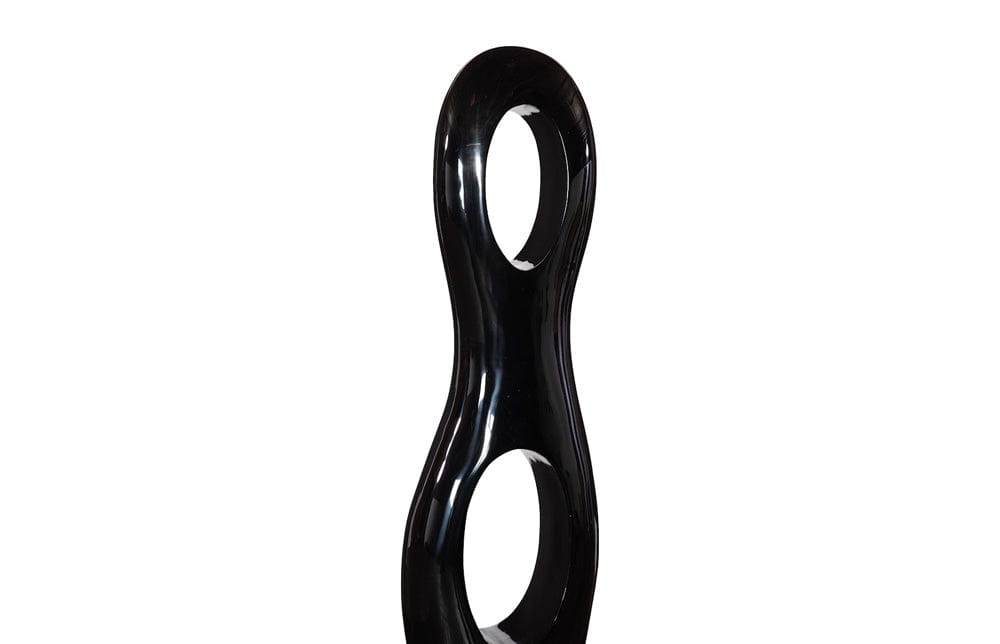 Phillips Collection - Double Circle Sculpture, Gel Coat Black - PH118784 view 3