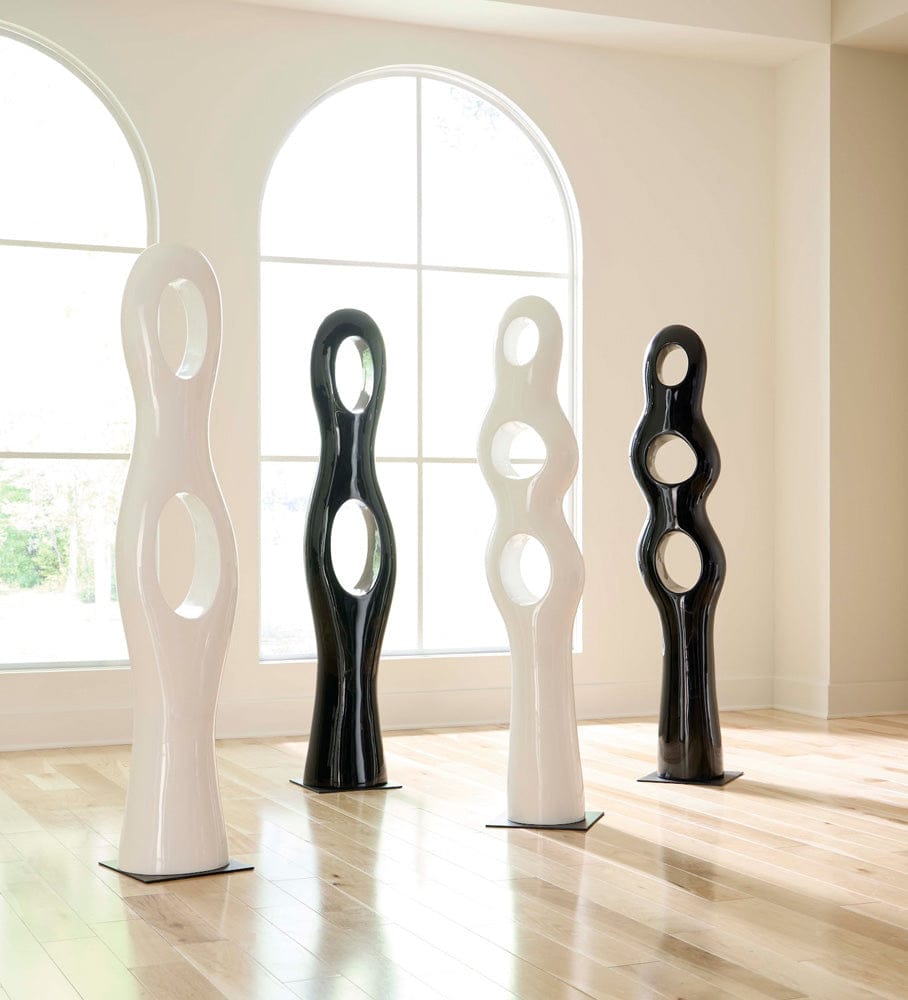 Phillips Collection - Double Circle Sculpture, Gel Coat Black - PH118784 view 4