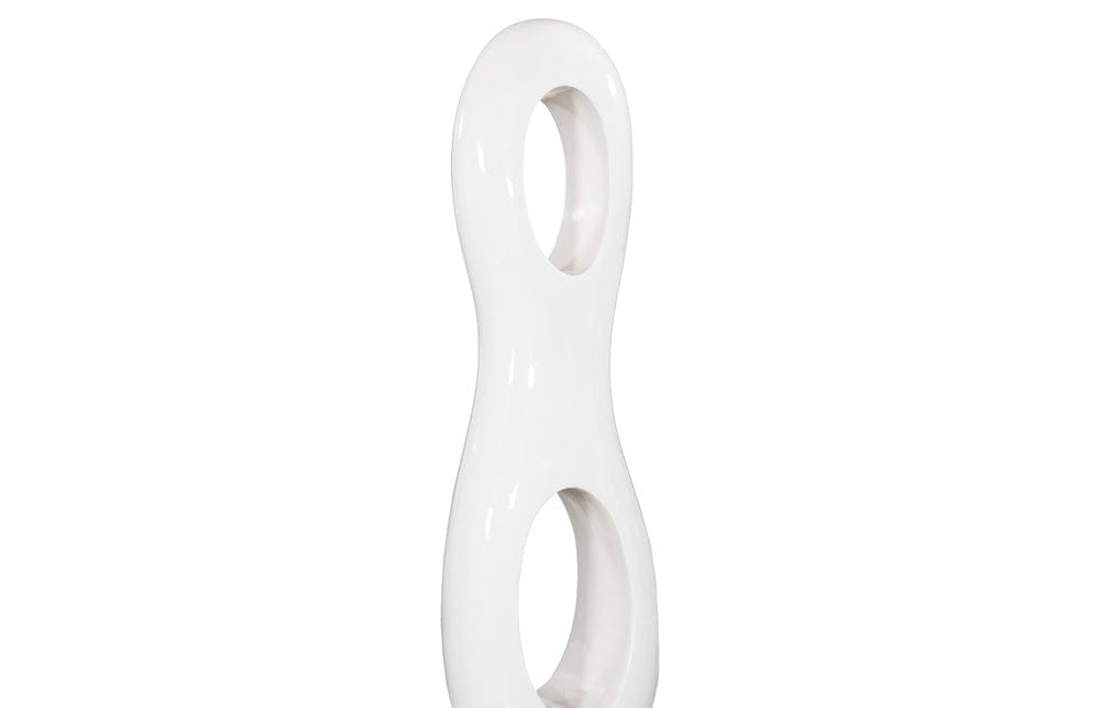 Phillips Collection - Double Circle Sculpture, Gel Coat White - PH118783 view 3