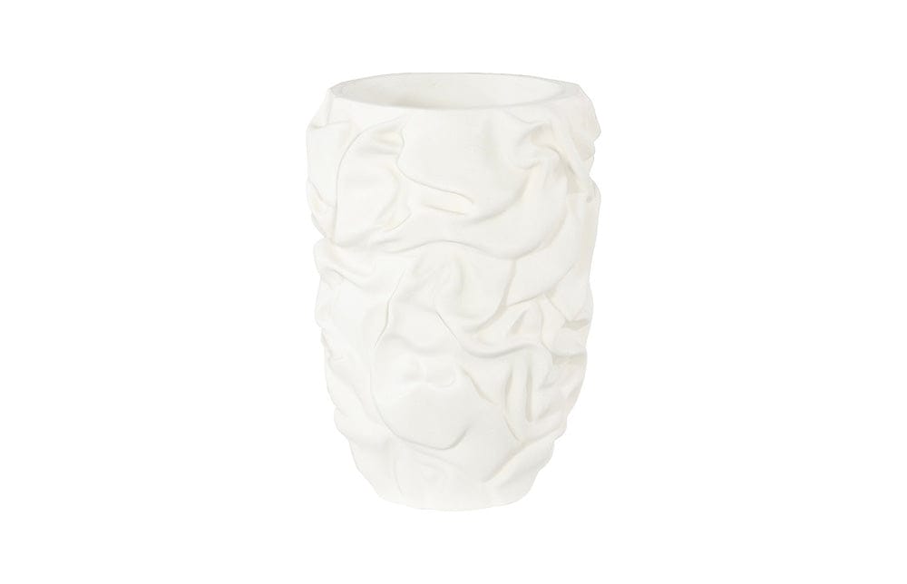 Phillips Collection - Drape Planter, White Stone, SM - PH119409 view 1
