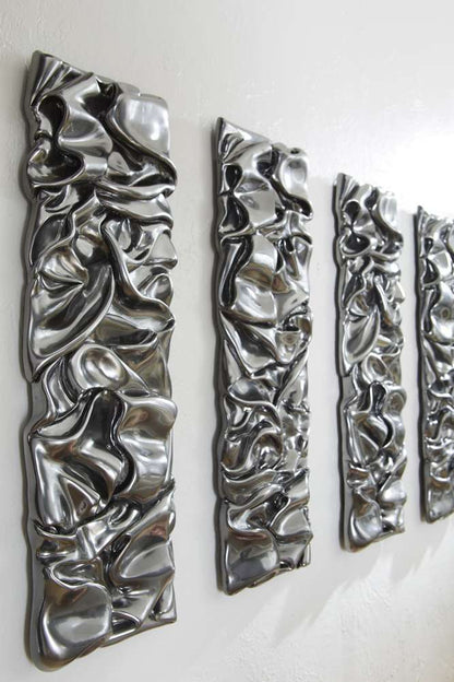 Phillips Collection - Drape Wall Art, Liquid Silver - PH105214 veiw 6