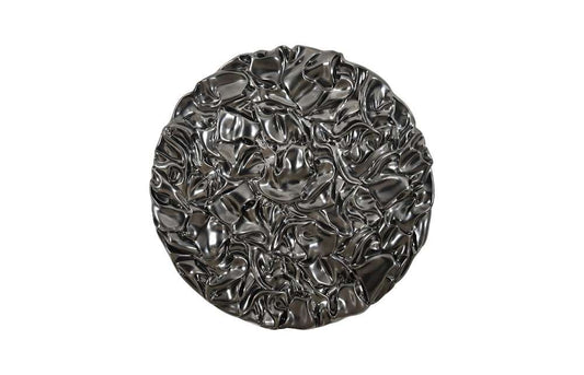Phillips Collection - Drape Wall Art, Round, Liquid Silver - PH107123 veiw 1