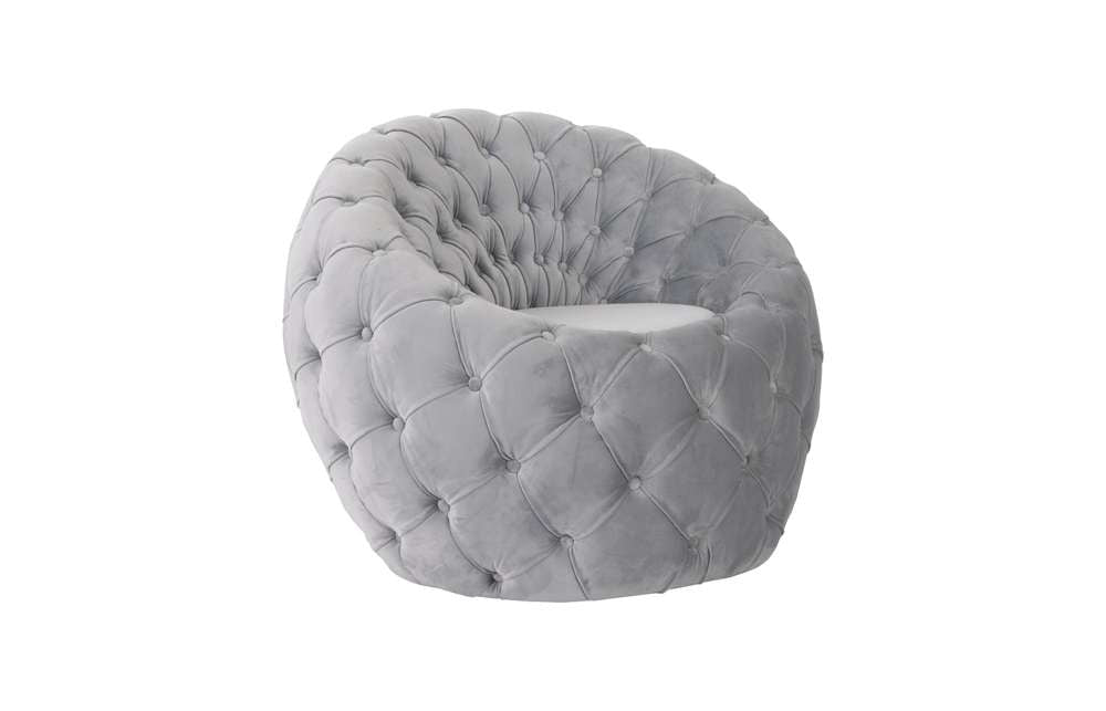 Phillips Collection - Egg Chair, Cool Gray Velvet Fabric - PH103580 veiw 1