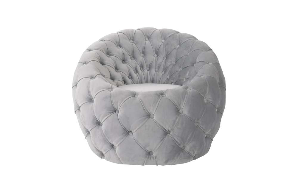 Phillips Collection - Egg Chair, Cool Gray Velvet Fabric - PH103580 veiw 2