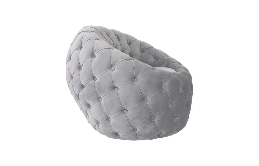 Phillips Collection - Egg Chair, Cool Gray Velvet Fabric - PH103580 veiw 3