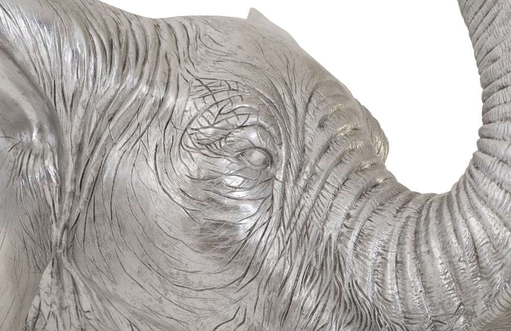 Phillips Collection - Elephant Wall Art, Resin, Silver Leaf - PH93044 veiw 3