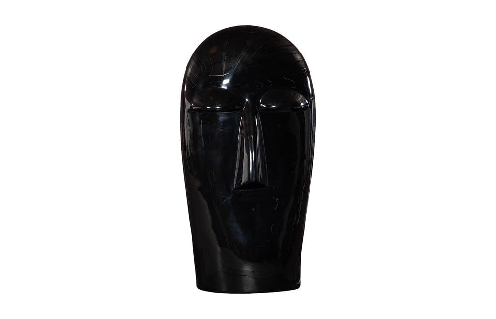 Phillips Collection - Emerging Face Sculpture, Gel Coat Black, Large - PH118785 view 1