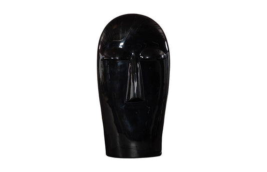 Phillips Collection - Emerging Face Sculpture, Gel Coat Black, Large - PH118785 view 1